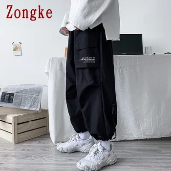 Zongke Bežné Cargo Nohavice Mužov Streetwear Joggers Mužov Nohavice Harajuku Tepláky Mužov Hip Hop Oblečenie Nohavice 2020 M-5XL