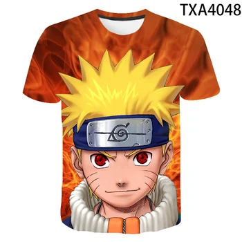 Letné Módy Muži, Ženy, Deti Topy T-shirt Naruto 3D Krátky Rukáv Print T shirt Bežné Chlapec Dievča Deti Topy v Pohode Anime Tees