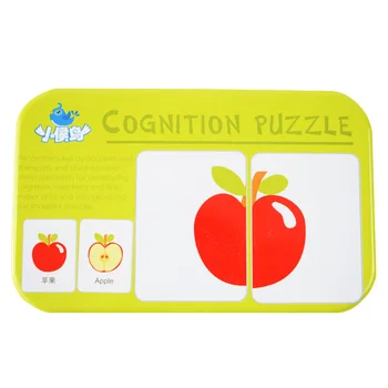 Puzzle Hračky Montessori Drevené Hračky Pre Deti Auto Zvierat Ovocie Graf Zápas Hra Karty Cartoon Vozidla Vzdelávania Vrecku Skladačka