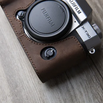 Originálne Kožené Fotoaparát prípade Fujifilm XT10 XT20 XT30 Ručné Video Pol BagRetro Vintage Spodnej Prípade