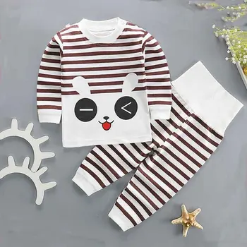 Detské Pyžamo 2020 Zimné Dievčatá Chlapci Sleepwear Odev Dieťa Dojčenské Oblečenie Cartoon Pajama Súpravy Bavlna Deti Pyžamá