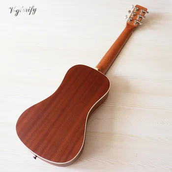 36 palcový full Sapeli akustická gitara 6 string mini gitary cestovné gitara hnedé a prirodzené farby folková gitara
