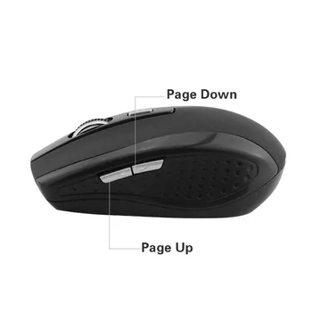 Bkscy Bezdrôtová Myš pre Prenosné Optické 6 Tlačidiel 1200 DPI Ergonomický tvar Myši na Počítač PC, Notebook Hráč Myš