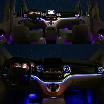 LED výstupu Vzduchu Na Mercedes Benz V Triede W447 Vito V250 Interiér v Prednej Konzole klimatizácia AC Prieduch Zásuvky Turbo Štýl Nahradiť