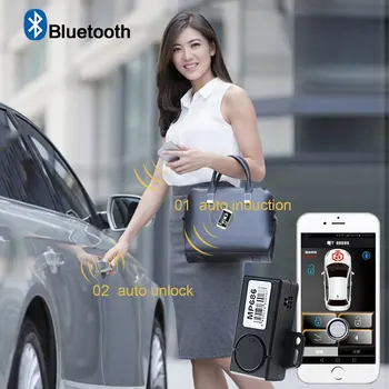 Smart APP Bluetooth odomknúť auto alarm systém keyless entry system auto, centrálny zámok, Automatické batožinového priestoru Otvorenie centrálne zamykanie štýl