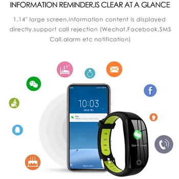 Inteligentný náramok vodotesný ip68 fitness náramok krvný tlak monitor spánku tracker krokomer Bluetooth sledovať kapela muži ženy