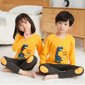 Chlapci Detské Pyžamo Nové Úplné Rukáv Deti Oblečenie Sleepwear Bavlnené Pyžamá Sady Pre Deti 4 6 8 10 12 Rokov Chlapci Dievčatá Oblečenie