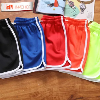 Pánske športové šortky pár výbava bežné pláži nohavice, pevné-farba fitness nohavice, maratónsky beh atletika nohavice.