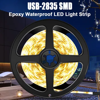 SMD2835 LED Pásy Svetla DC 5V USB Powered TV Ploche Displeja Podsvietenie Diódami Led Pásky Pásky, Ľahké Domáce Dekorácie Lampa 1/2/3/4/5m
