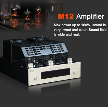 M12 HIFI High Power zosilňovač Audio Stereo domov Bass AMP Bluetooth Vákuové Trubice amplificador podpora USB DVD MP3 220V alebo 110V