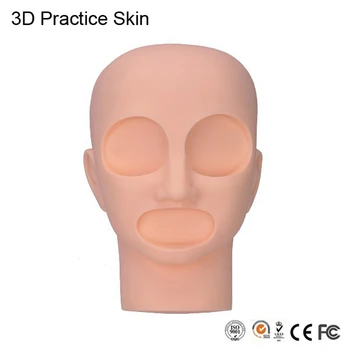 Cvičí ľudskej hlavy model 3D vykonávať pokožky Kati Hlavu S Vložkami Kozmetické Oči a Pery Microblading príslušenstvo