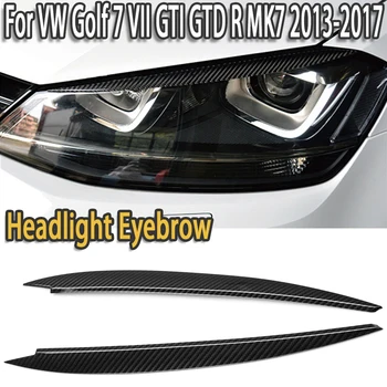 K-Auto Svetlometu Obočie Viečka Kryt Výbava ABS Uhlíkových Vlákien Oko-lov Pre VW Golf 7 VII GLAXAY GTD R MK7 roky 2013-2017