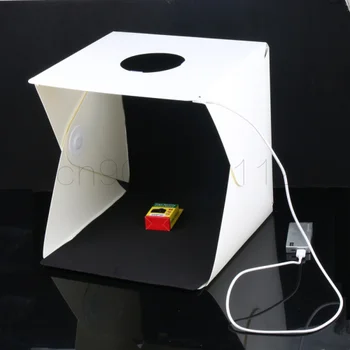 30 cm 40 cm Skladacie Studio Plošných Mäkké Box s LED Svetlom, Čierna Biele Pozadie Kábel USB LED svetlo, Photo Studio Príslušenstvo