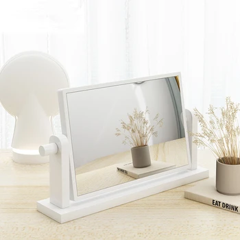 Nordic HD Otočte Zrkadlo Domov Spálňa Kúpeľňa Ploche Dekorácie make-up Zrkadlo Sklopné Obdĺžnik Kozmetické Bielizníka Krásy Miroir