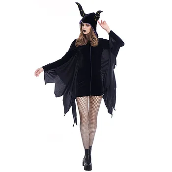 VASHEJIANG Nové Spanie prekliatie kostýmy Film Zlého Čarodejnice Cosplay Kostýmy Pre Halloween Party Ženy Hrdina Bat Hranie Rolí Šaty