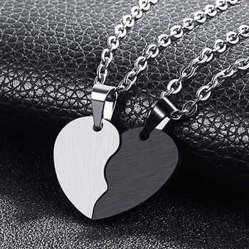 2020 pár v tvare srdca náhrdelník z nehrdzavejúcej ocele text nezávislá náhrdelník pre ženy reťaze punk trendy mužov Príslušenstvo darček