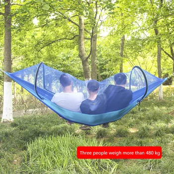 Vymeniteľné Outdoor Camping hojdacia sieť s moskytiérou 1-2 Osoby Padák záhradná hojdačka závesné kreslo dvojité spací posteľ Prenosné