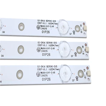 Nový Kit 9PCS 7LED(3V) 620mm podsvietenie LED pásy pre KDL-32R330D 32PHS5301 32PFS5501 LB32080 V0 E465853 E349376 TPT315B5