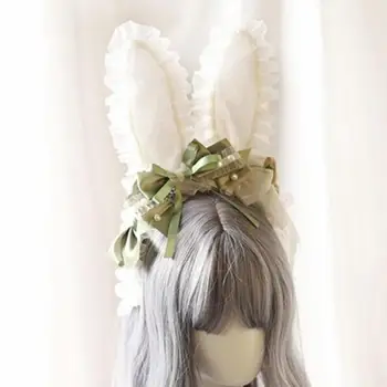 Ručne vyrábané Japonským KC hlavový most Sladké Králičie Uši Bunny Lolita Headdress