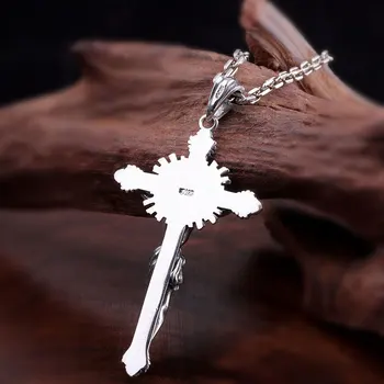 BALMORA 925 Sterling Silver Ježiš Kríž, Kríž Kúzlo Prívesky pre Ženy, Mužov Náboženských Kresťanských Módne Šperky Bez Reťazca