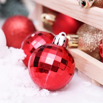 24pcs/set Vianočné Ozdoby Maľované Vianočné Gule Nastaviť Vianočný Strom Gule Čačky Visí Doma Strany Svadobné Ozdoby