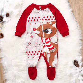 LONSANT Dieťa, Dievča, Chlapec, Potápačské Vianočné Zimné Novorodenca Dieťa Romper Jumpsuit Pyžamo Mäkké Oblečenie 2019