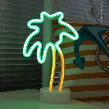 Kokosové Palmy, LED, Neónové Značky Svetlo S Základňa Držiaka Na Strane Dodávky Stolové Dekorácie Domova Detí Darček Nočné Lampy