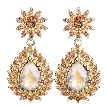FARLENA Šperky Elegantné Kvapka Vody Náušnice Crystal Fashion Kamienkami Náušnice pre ženy, svadobné