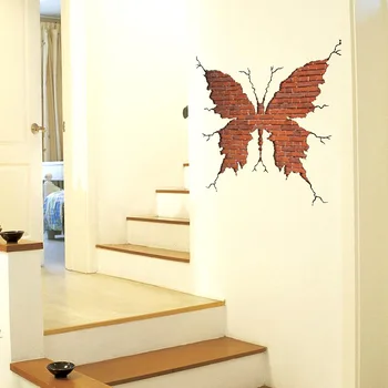 Živé Motýľ Tvar Tehly Obrázok Samolepky Na Stenu Pre Obchod Domáce Dekorácie Diy Zvierat Nástennú Maľbu Umenie Pvc Nálepky Plagát