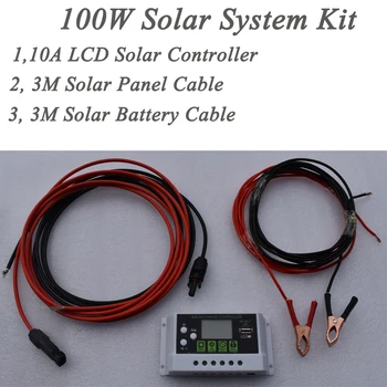 12V Solárneho Systému Kit 100W 200W Flexibilný Solárny Panel 18V Nabíjačky Batérií