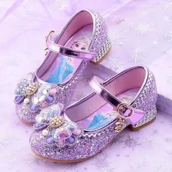Disney detské crystal topánky nové dievčenské jednej topánky Mrazené 2 elsa Princezná topánky Sophia pódium zobraziť topánky, vysoké podpätky