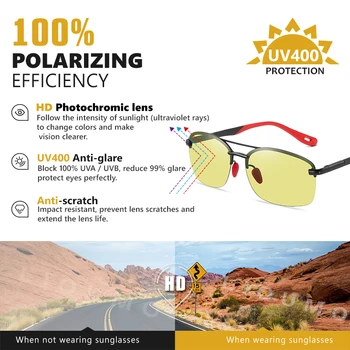 2021 Photochromic Polarizované Slnečné Okuliare Mužov Jazdy Okuliare Deň Nočné Videnie Ženy Bezpečnosť Vodiča Okuliare Oculos De Sol Masculino