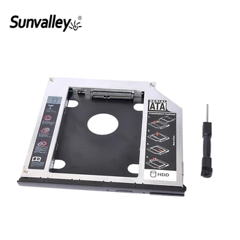 Sunvalley 2. HDD Caddy 9,5 mm SATA Na Hliníkový SATA SSD Prípade, DVD a CD-ROM Pre Dell E6440 Notebook Notebook