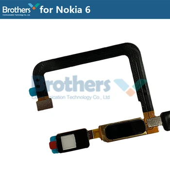 Pre Nokia 6 Odtlačkov prstov Flex Kábel pre Nokia 6 Dotyk ID s UI Tlačidlo Domov Senzor Flex Kábel Telefón Náhradný Test Top Práca