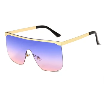 Nové slnečné Okuliare bez obrúčok Dizajn Značky Ženy Muži Kovové Nadrozmerné Okuliare Luxusné Módne Okuliare UV400 Odtiene oculos de sol