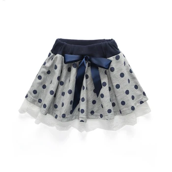 Jeseň Baby Girl 2 ks/ Nastaví Dlhý Rukáv Bavlna Dot Tlače Blúzka Bowknot Dizajn +Krátke Sukne Ležérne Oblečenie Set