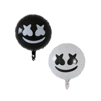 5 KS vata Fóliové Balóniky DJ Hudba Maska Balón Black White Nový Rok Dekorácie Deti Hračka Vzduchu Hélium Ballon Dodávky