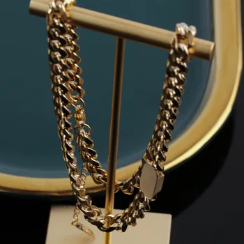 UXN499 Hrubé reťaze titánové ocele náhrdelník hip-hop nika studený vietor clavicle reťazca non-vyblednutiu náhrdelník