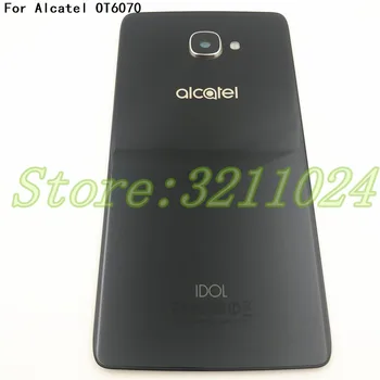 Kvalitný Sklenený Kryt Batérie Pre Alcatel One Touch IDOL OT6070 6070K 6070Y 6070 Zadné Bývanie Späť Prípade,+Objektív