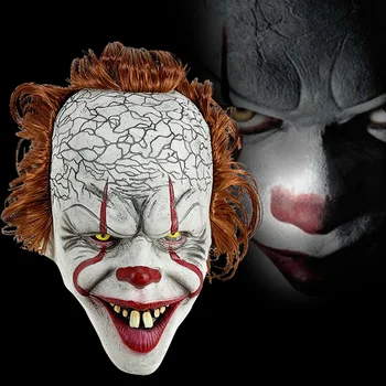 Stephen King je To Maska Pennywise Horor Klaun Joker Maska Klaun Maska Halloween Cosplay Kostým, Rekvizity