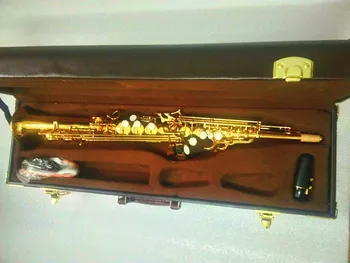 Vysoká Kvalita Soprán Sax Ihrisku B Zlato Lak Soprán Saxofón Music Náustok Profesionálnej Kvality