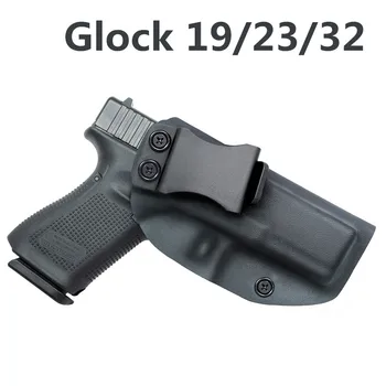 IWB Kydex Puzdro Pre Glock 17 19 22 23 25 26 27 28 31 32 33 43 43X vo Vnútri Opasok Skryté Vykonávať CCW Aiwb Dodatok