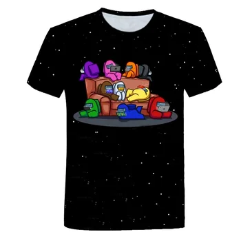 Chlapčenské Oblečenie, Nové 2020 Medzi Nami Deti Hra T-shirts Teen 3D Zábavné Dievčatá Dieťa Krátky Rukáv Batoľa Chlapec Oblečenie Tee Topy Camiseta