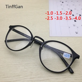 TinffGan skončil krátkozrakosť okuliare pánske ženy kolo optické okuliare predpis okuliarov nearsighted okuliare -1 1.5 -2 3 -4