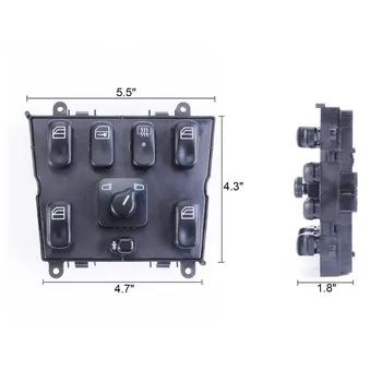 Wotfs Elektrické Okná Zdvihákov Switch Master Control Switch pre Mercedes Benz ML320 1998 1999 2000 2001 2002 2003 [QPA544]