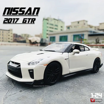 Bburago 1:24 2017 Nissan Ares GTR Modelu Auta Vytiahnuť Die-cast Vozidiel Hrať Hračky Detí Prospech Dary