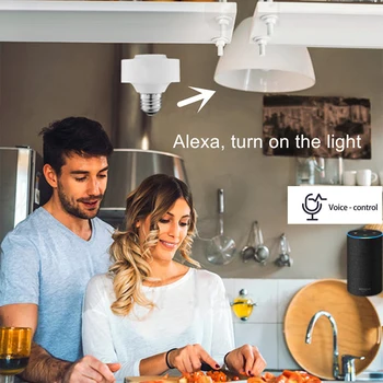 E27 Smart Wifi Žiarovka Pätica Adaptér Do Zásuvky Led Objímky Alexa Domovská Stránka Google Lampa Base Vnútorné Osvetlenie Baseus Pre Domáce