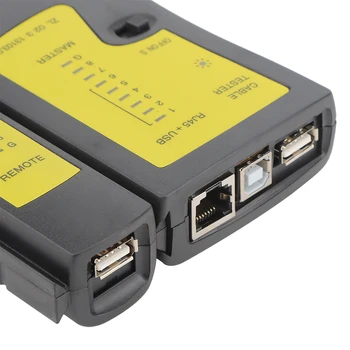 Kábel YG468U Profesionálne RJ45+USB Kábel Tester Rýchle Presné Testovanie Telefón Drôtu, Test Nástroj Istič Vyhľadávanie