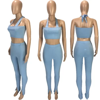 Sexy Dve Kus Set-Top a Nohavice Strany Klubu Plus Veľkosť Oblečenie pre Ženy Sady Elegantné 2 Ks Súpravy Dámske Oblečenie Lete roku 2020