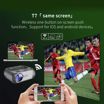 Vivicine T7 720P HD Prenosné Domáce Kino Video Hry, Projektor,HDMI, USB Movie Proyector Beamer